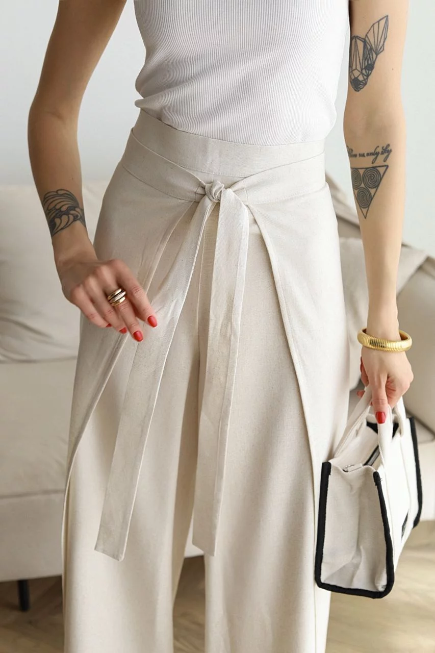 Marika - Rosetta Wide Linen Pants