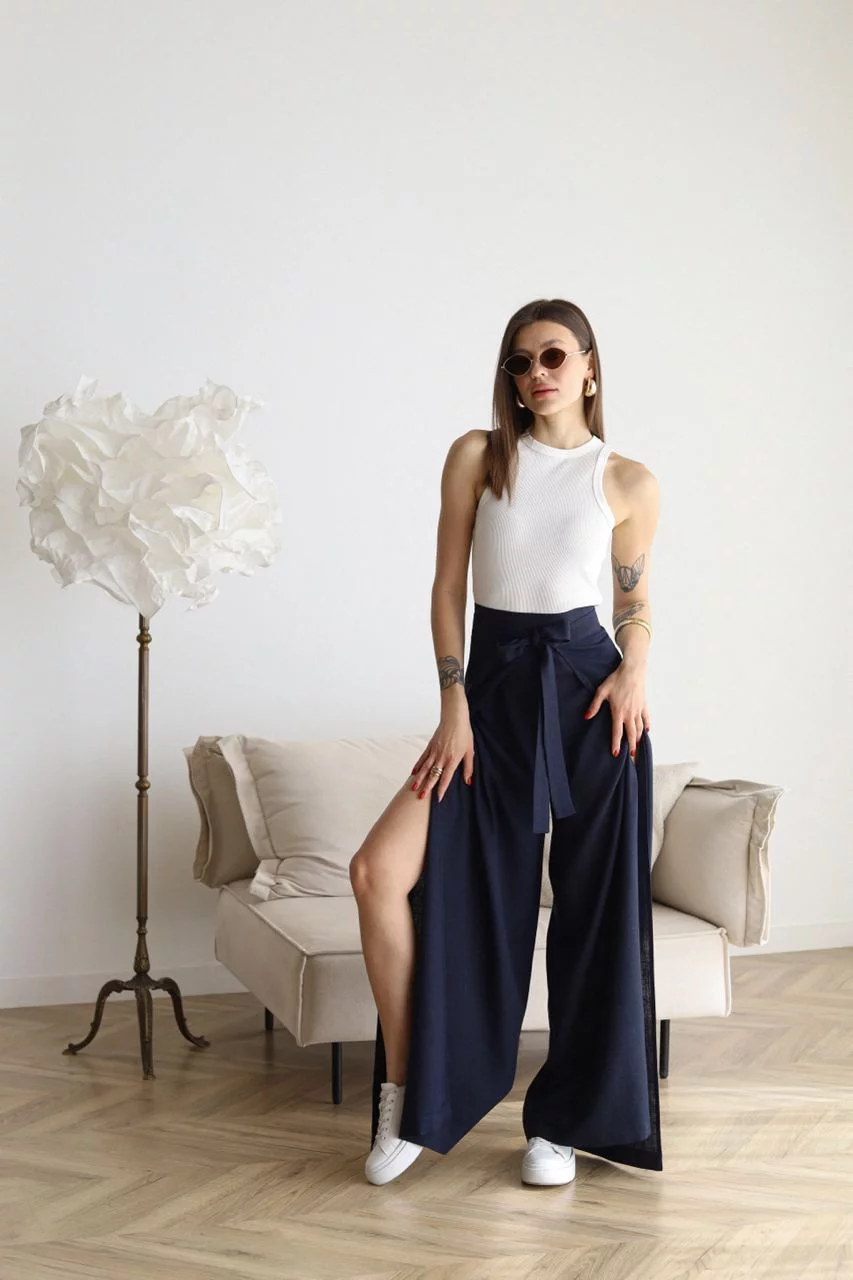 Marika - Rosetta Wide Linen Pants