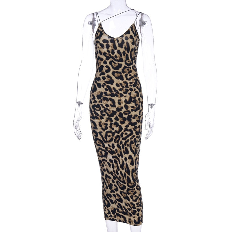 Leopard Print Midi Dress